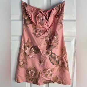 Vintage Strapless mini dress pink/floral Size Small  Excellent condition Used